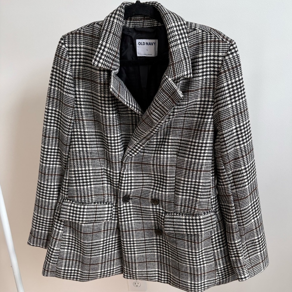 Old Navy Monochrome Checkered Jacket